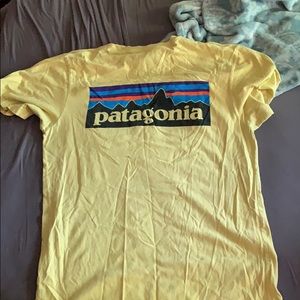 Yellow Patagonia pocket shirt